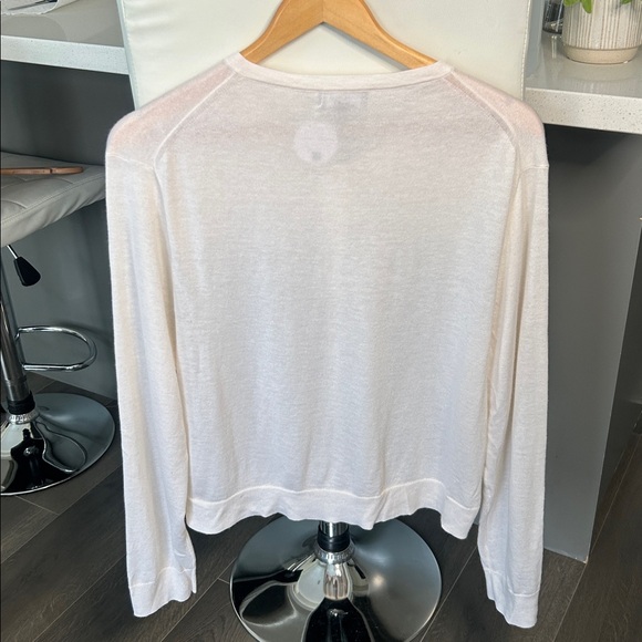 J.Crew Featherweight Cashmere Cardigan Snow Ivory Size XL NWT - Picture 9 of 16